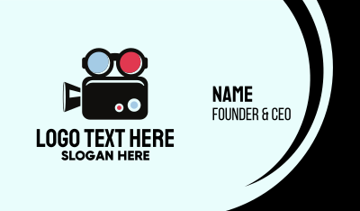 Geek Movie Camera Glasses Business Card Image Preview