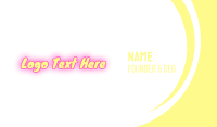 Yellow & Pink Text Business Card Image Preview