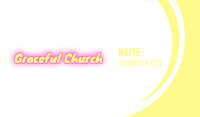 Yellow & Pink Text Business Card Image Preview