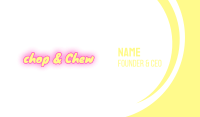 Yellow & Pink Text Business Card Image Preview