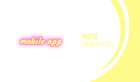 Yellow & Pink Text Business Card Image Preview