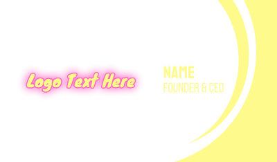 Yellow & Pink Text Business Card Image Preview