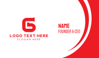 Pipe Letter G Business Card Image Preview