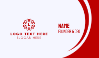 Heart Pattern Lettermark  Business Card Image Preview