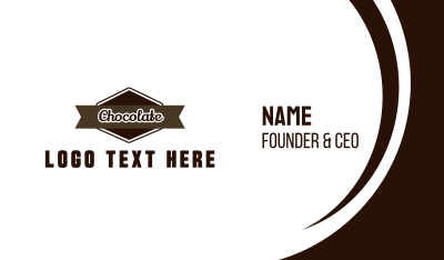 Chocolate Label Business Card