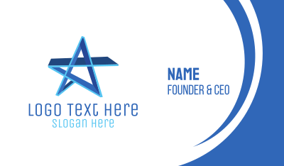 Blue Star Business Card Image Preview