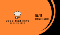 Chef Hat Chopping Knife Business Card Preview