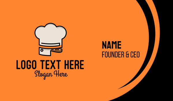 Chef Hat Chopping Knife Business Card Design Image Preview