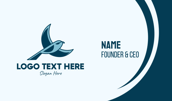 Blue Bird Flying Business Card Design Image Preview
