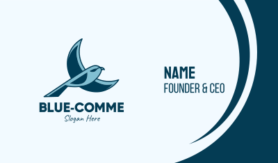 Blue Bird Flying Business Card Image Preview