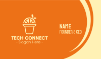 Organic Orange Juice Business Card Image Preview