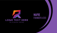 Gradient Letter R  Business Card Image Preview