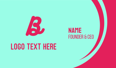 Magenta Letter B Business Card Image Preview