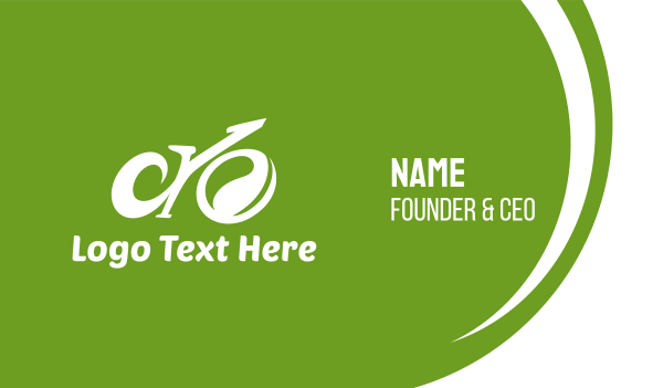 Abstract Eco Bike Business Card Design Image Preview