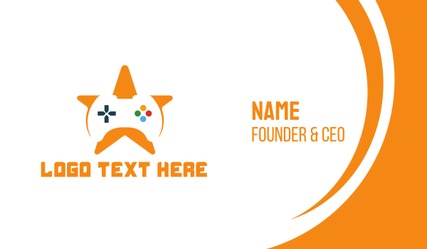 Game Controller Star Business Card Design Image Preview