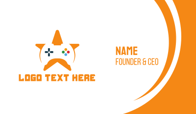 Game Controller Star Business Card Image Preview
