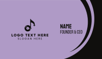 Black Vinyl Note Business Card Image Preview