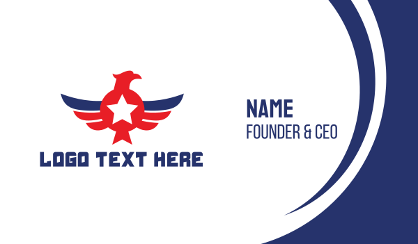 American Eagle Wing Business Card Design Image Preview