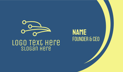 Tech Abstract Bird   Business Card Image Preview