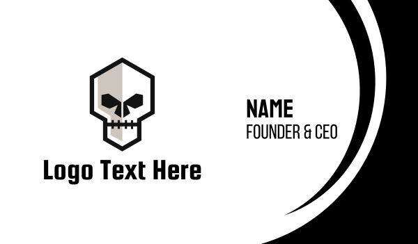 Zombie Skull Business Card Design