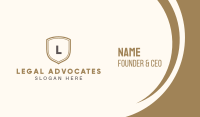 Golden Shield Business Card Image Preview
