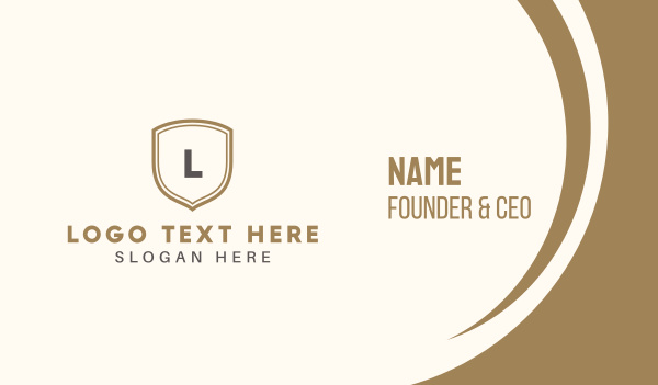 Golden Shield Business Card Design Image Preview