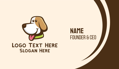 Cute Beagle Dog  Business Card Image Preview