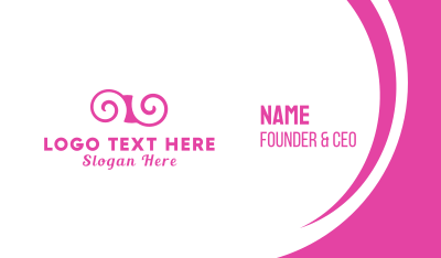 Pink Swirl Business Card Image Preview