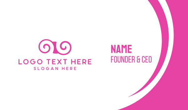 Pink Swirl Business Card Design Image Preview