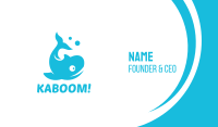 Blue Bubble Whale Business Card Image Preview