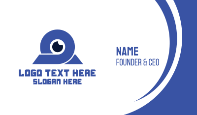 Blue Omega Eye  Business Card Image Preview