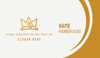 Modern Gold Crown Business Card Image Preview