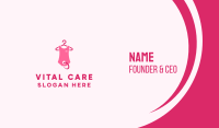 Pink Kids Baby Clothing Apparel Business Card Design