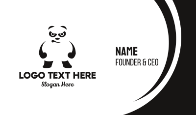 Furious Angry Panda Bear Business Card