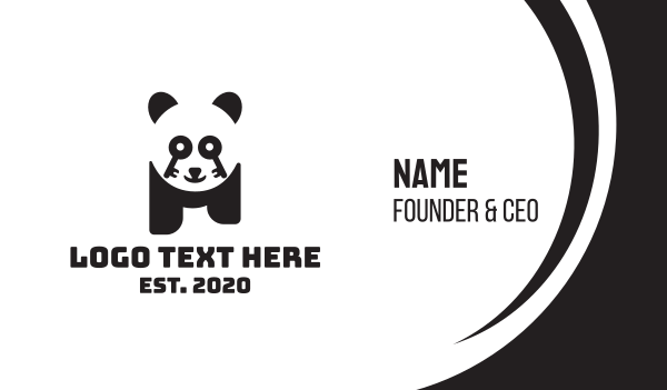 Key Lock Panda Business Card Design Image Preview
