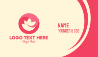 Pink Flower Circle Business Card Image Preview