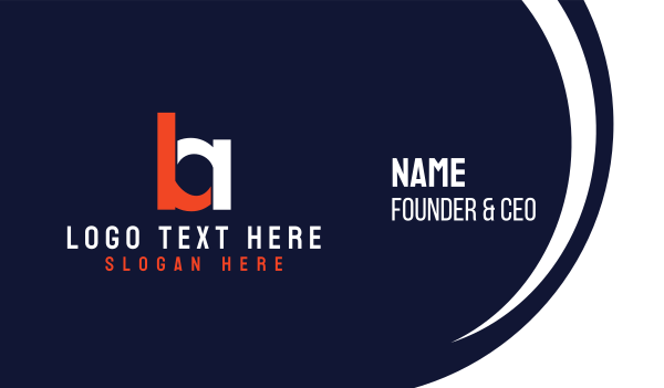 Modern B & A Business Card Design Image Preview