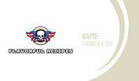 Patriotic Skull Wing Business Card Image Preview