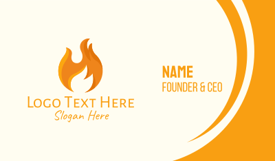 Hot Fire Flame Business Card Image Preview