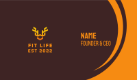 Orange Animal Antlers Business Card Design