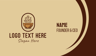 Hot Coffee Cafe Business Card