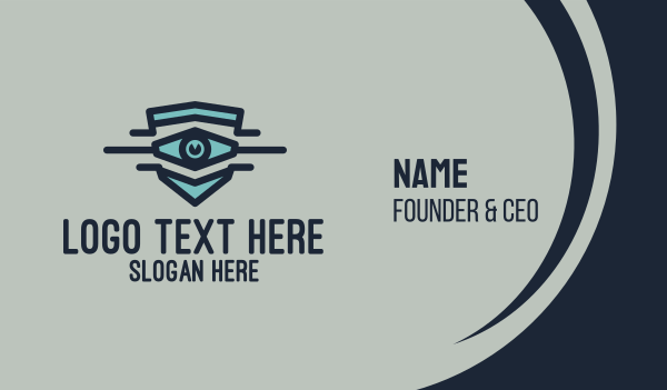 Blue Eye Shield Business Card Design Image Preview