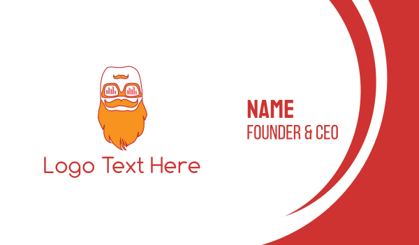 Hipster Beard Business Card Design Image Preview