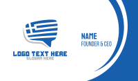 Modern Greece Chat Business Card Image Preview