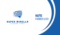 Modern Greece Chat Business Card Image Preview