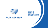 Modern Greece Chat Business Card Image Preview