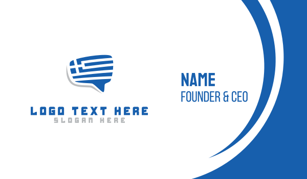 Modern Greece Chat Business Card Design Image Preview