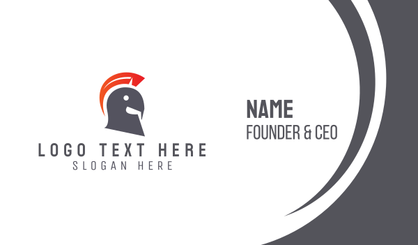 Spartan Helmet Business Card Design Image Preview