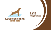 Stretching Dog Yoga Business Card Image Preview