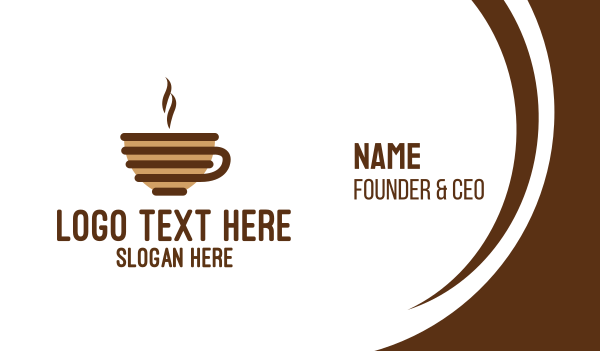 Brown Stroke Coffee Business Card Design Image Preview